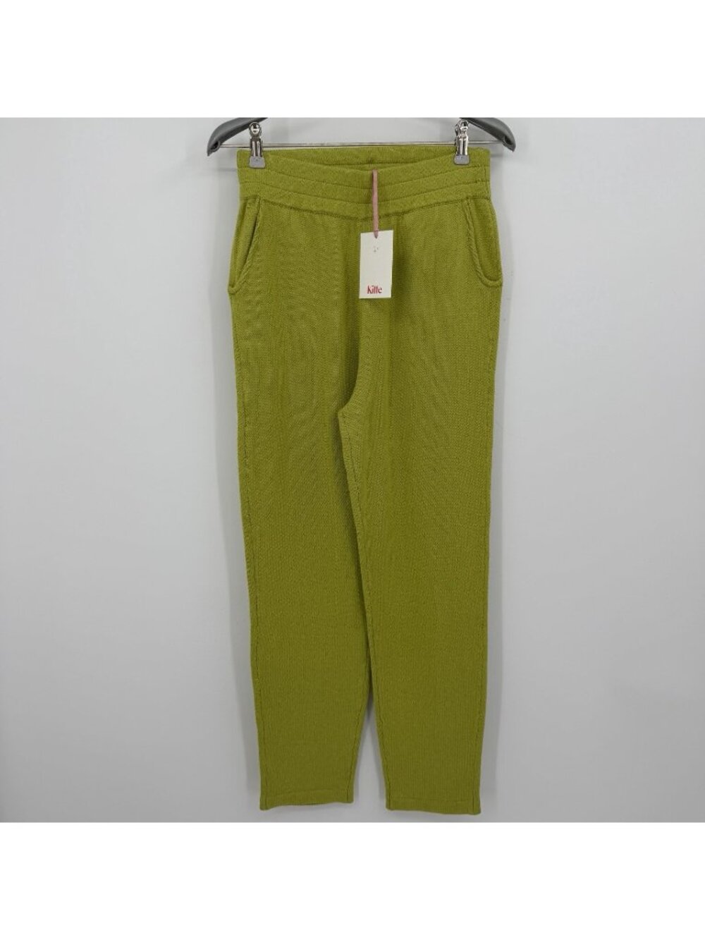 Kilte Collection The Kay Straight Leg Pants in Kiwi 0/XS Cotton-Cashmere $345